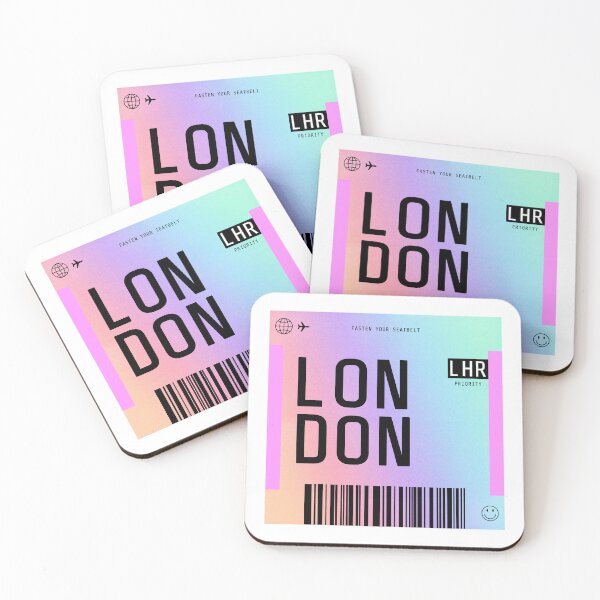 Item preview, London Boarding Pass LHR Rainbow Gradient designed and sold by lukassfr.