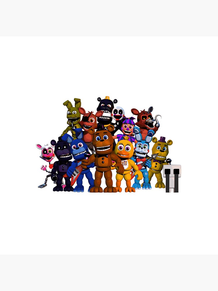 FNAF WORLD ALL CHARACTERS, FNAF WORLD ALL ANIMATRONICS