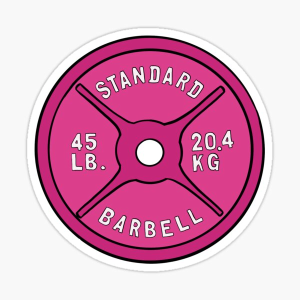 Pink 45 lb plate Sticker
