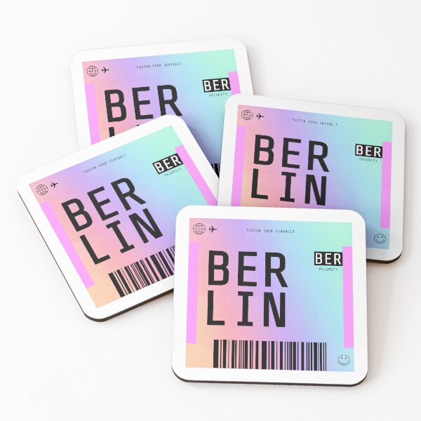 Item preview, Berlin Boarding Pass BER Rainbow Gradient designed and sold by lukassfr.