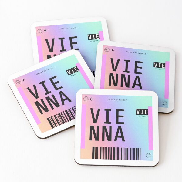Item preview, Vienna Boarding Pass VIE Rainbow Gradient designed and sold by lukassfr.