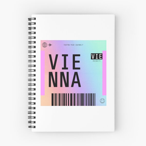 Item preview, Vienna Boarding Pass VIE Rainbow Gradient designed and sold by lukassfr.