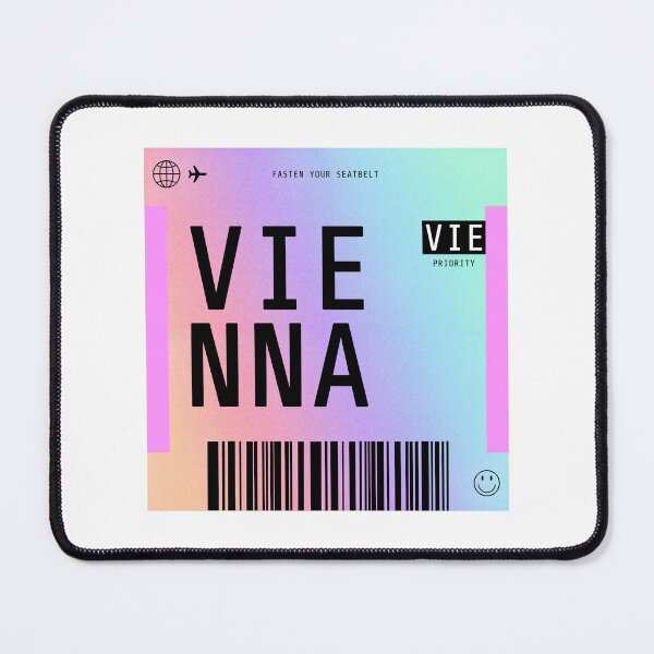 Item preview, Vienna Boarding Pass VIE Rainbow Gradient designed and sold by lukassfr.
