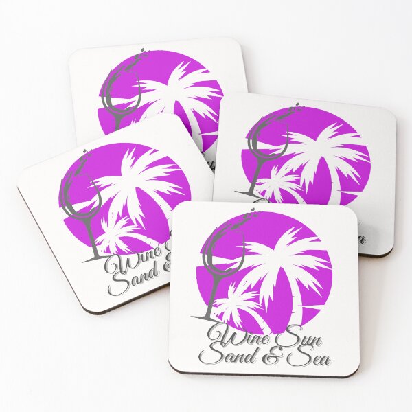Item preview, Wine Sun Sand & Sea Silhouette Beach Vacation Design designed and sold by EarthArtDesigns.