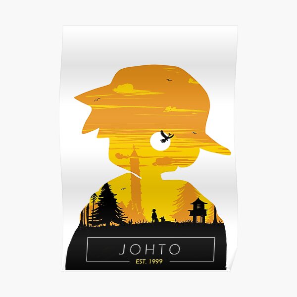 Johto Region- Gold Vers. Póster