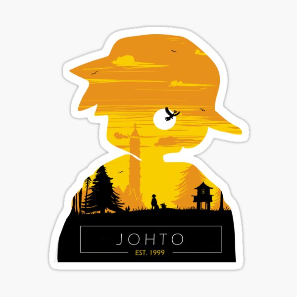 Johto Region- Gold Vers. Pegatina