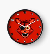 Adventure Foxy - FNAF World - Pixel Art Clock