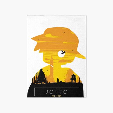 Johto Region- Gold Vers. Art Board Print