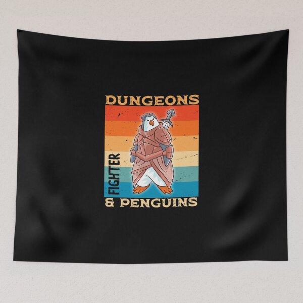 Item preview, Fighter Dungeons Penguins Penguin Nerd Classic T-Shirt designed and sold by amberk1cira.