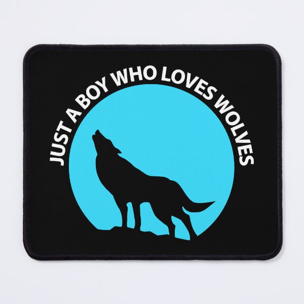 Item preview, Just A Boy Who Loves Wolves Be Brave Stay Wild Great Outdoors designed and sold by StudioTina.