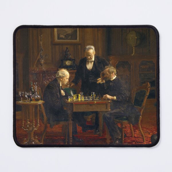 Item preview, The Chess Players by Thomas Eakins (1876) designed and sold by allhistory.