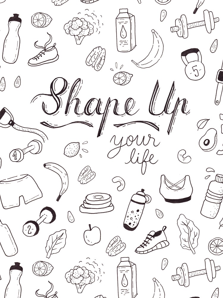 Shape up your life - Illustrated pattern by mirunasfia
