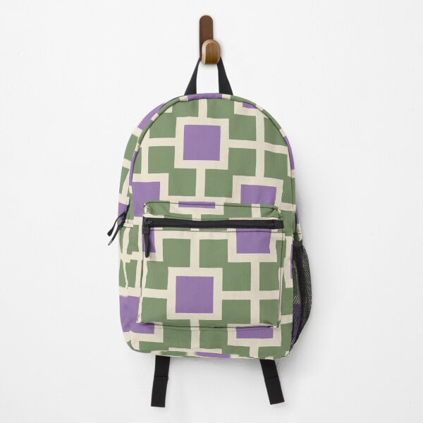 Artikelvorschau, Geometrisches Gittermuster 522 Salbeigrün Lavendel und Beige entworfen und verkauft von tonymagnerart.