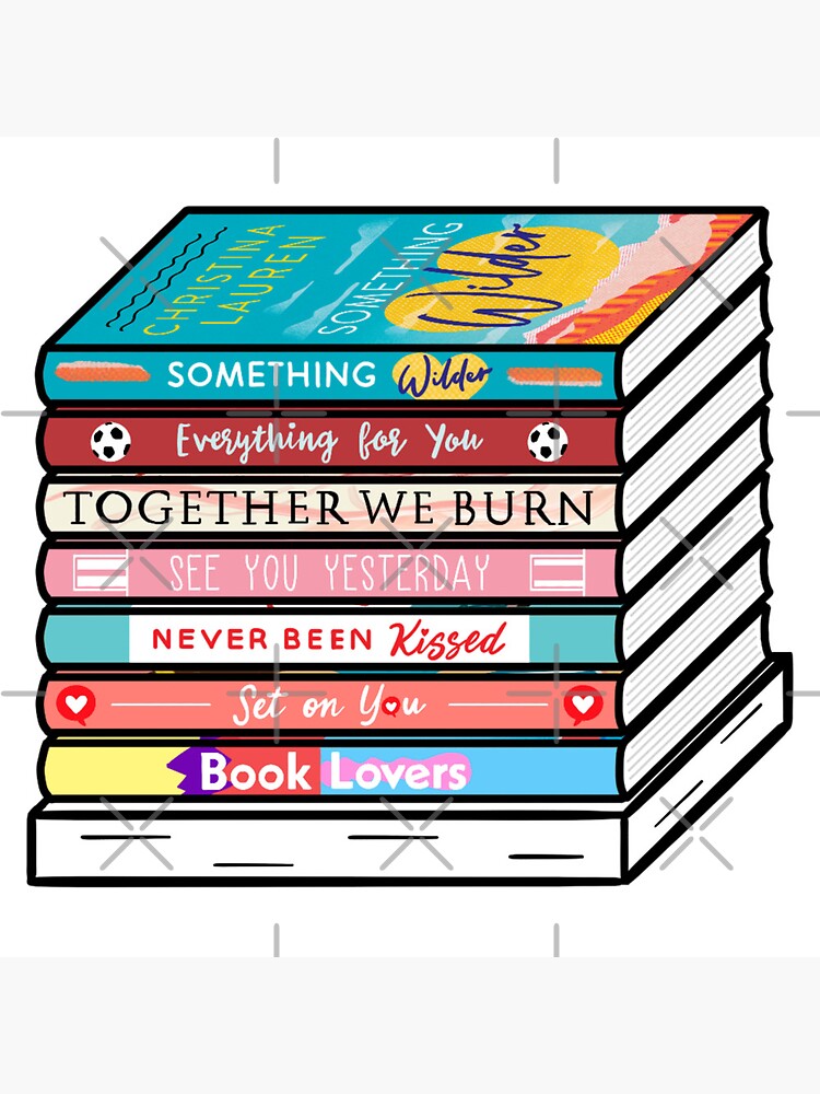 Ali Hazelwood book stack Art Board Print for Sale by