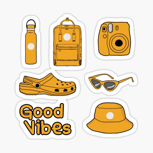 orange aesthetic sticker pack Sticker for Sale by VBNART