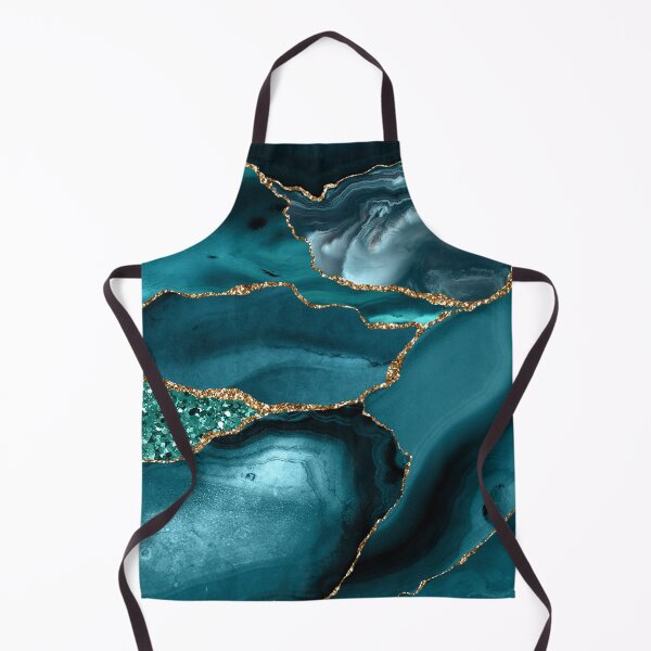 Item preview, Abstract Teal Blue and Gold Glitter Modern Geode Agate Design designed and sold by Paulele.