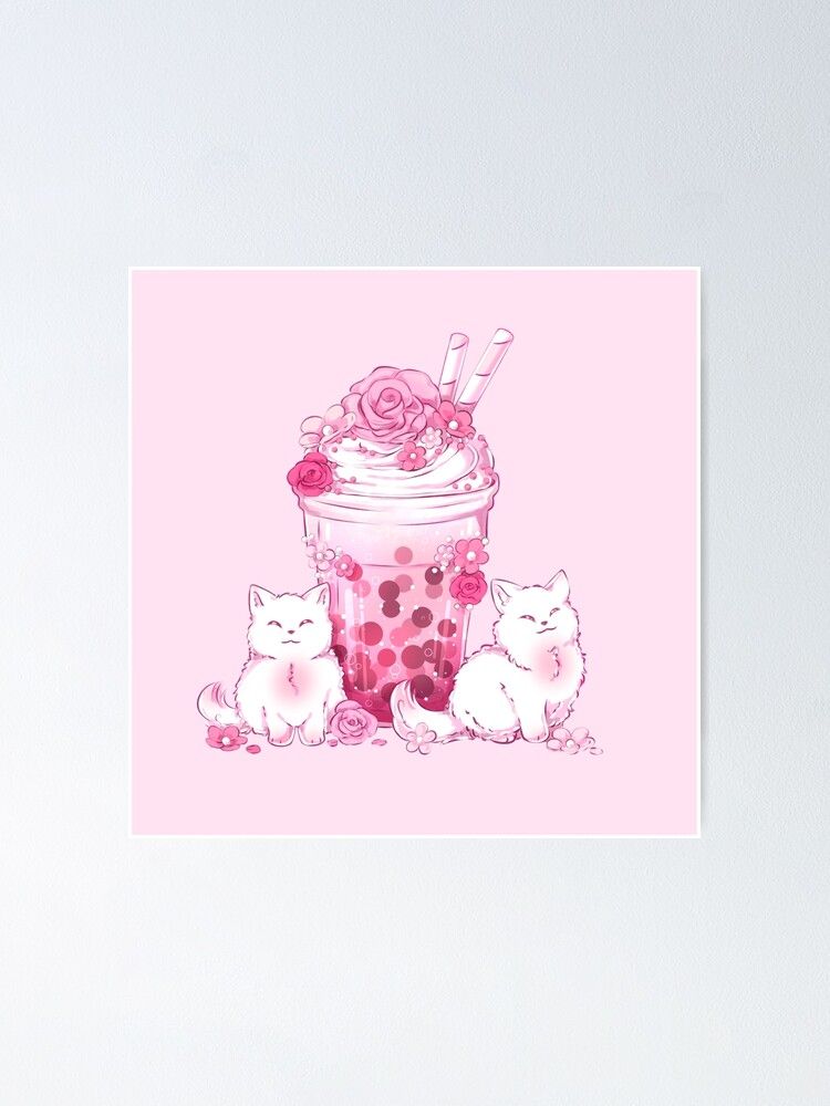 Kawaii Cat Paw Double Walled Coffee Glass Cup Milk Tea Cute Gift Sakura  Petals