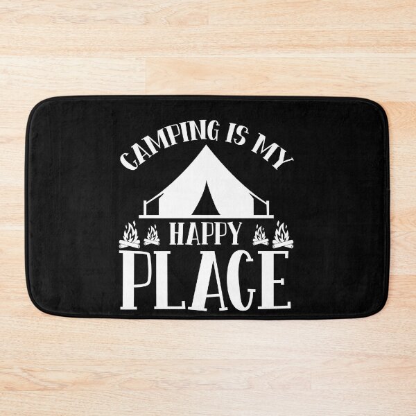Item preview, Camping is My Happy Place Adventure Awaits le Mountain Hiking Camping Tree Mountains Tent Art Design Happy Apparel Essential Inspiration Joy Mood Funny designed and sold by DesignByHeartUK.