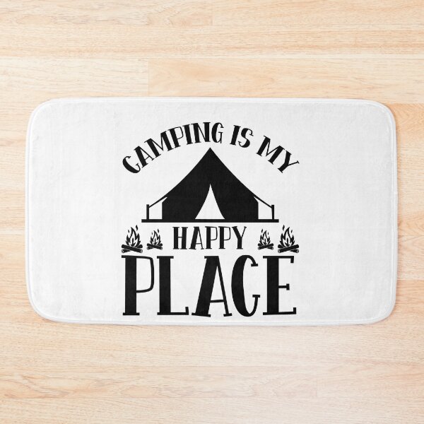 Item preview, Camping is My Happy Place Adventure Awaits le Mountain Hiking Camping Tree Mountains Tent Art Design Happy Apparel Essential Inspiration Joy Mood Funny designed and sold by DesignByHeartUK.