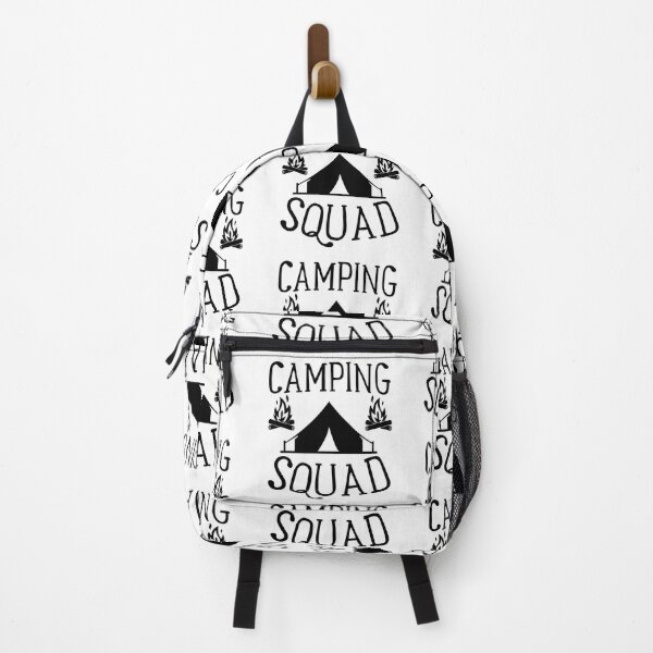 Item preview, Camping Squad Adventure Awaits le Mountain Hiking Camping Tree Mountains Tent Art Design Happy Apparel Essential Inspiration Joy Mood Funny designed and sold by DesignByHeartUK.