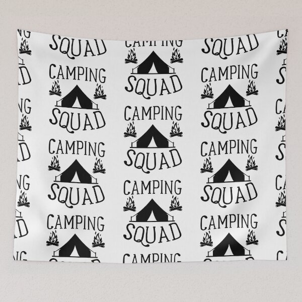 Item preview, Camping Squad Adventure Awaits le Mountain Hiking Camping Tree Mountains Tent Art Design Happy Apparel Essential Inspiration Joy Mood Funny designed and sold by DesignByHeartUK.