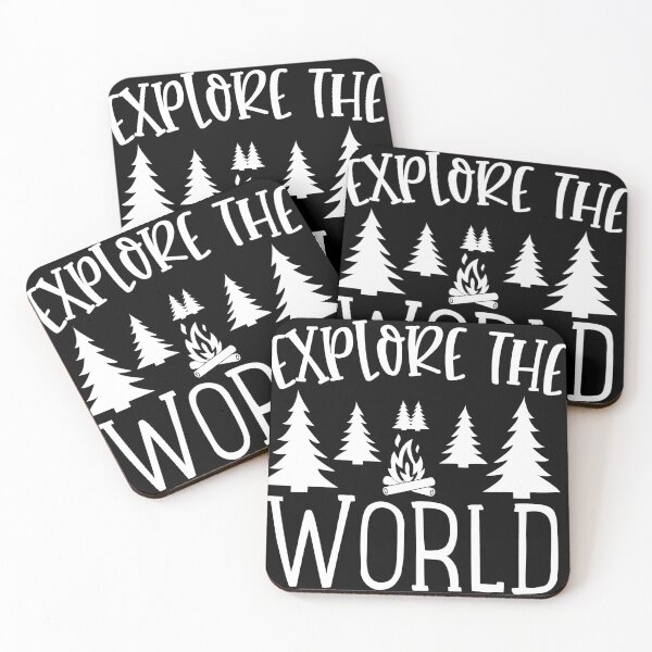 Artikelvorschau, Explore the World Keep Calm Keep Traveling Love Travel the world Awaits Mountain Hiking Camping Tree Art Design Happy Apparel Essential Inspiration Joy Mood Funny entworfen und verkauft von DesignByHeartUK.