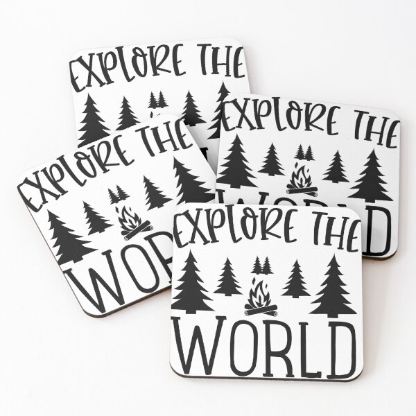 Artikelvorschau, Explore the World Keep Calm Keep Traveling Love Travel the world Awaits Mountain Hiking Camping Tree Art Design Happy Apparel Essential Inspiration Joy Mood Funny entworfen und verkauft von DesignByHeartUK.