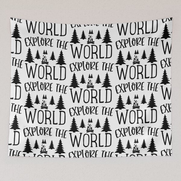 Artikelvorschau, Explore the World Keep Calm Keep Traveling Love Travel the world Awaits Mountain Hiking Camping Tree Art Design Happy Apparel Essential Inspiration Joy Mood Funny entworfen und verkauft von DesignByHeartUK.