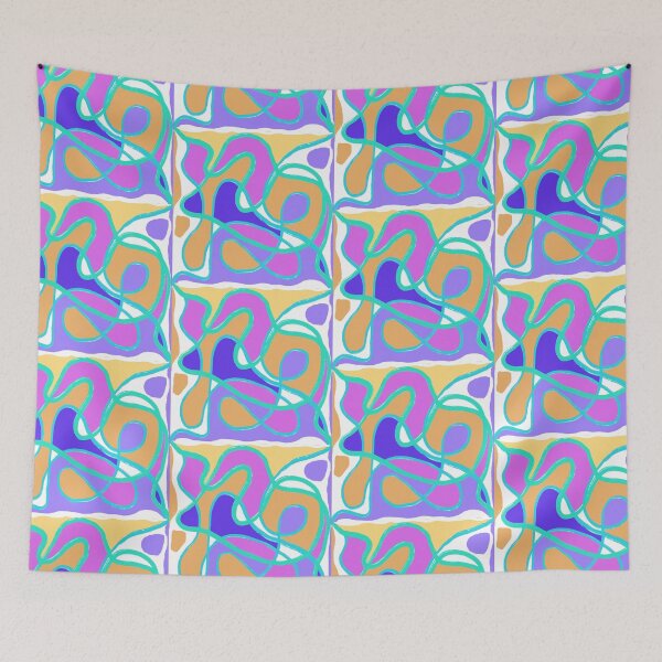 Item preview, Squiggly Line Painting, White designed and sold by PeckoBird.