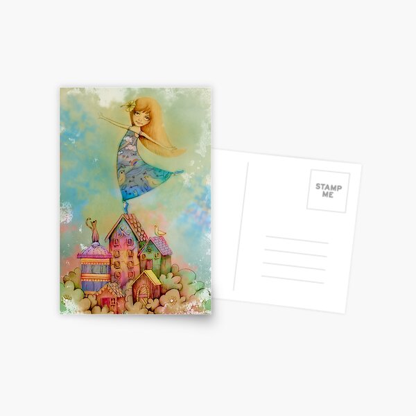 dancing on rooftops Postcard