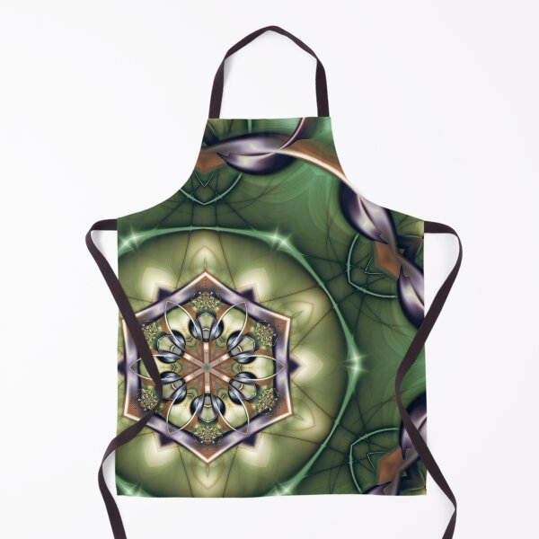 Item preview, Mystery Mandala in Green, Yellow, Bronze, and Purple designed and sold by Kelly Dietrich Mandala & Fractal Art.