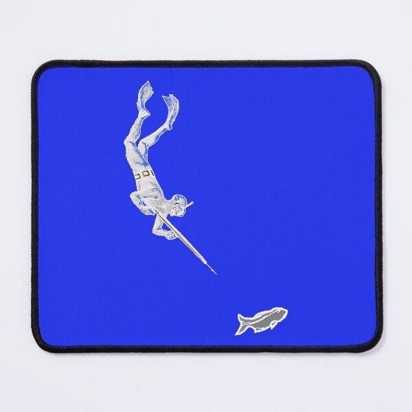 Item preview, Vintage Spearfishing Diver Underwater with Speargun and Fish URM designed and sold by urmaddad.