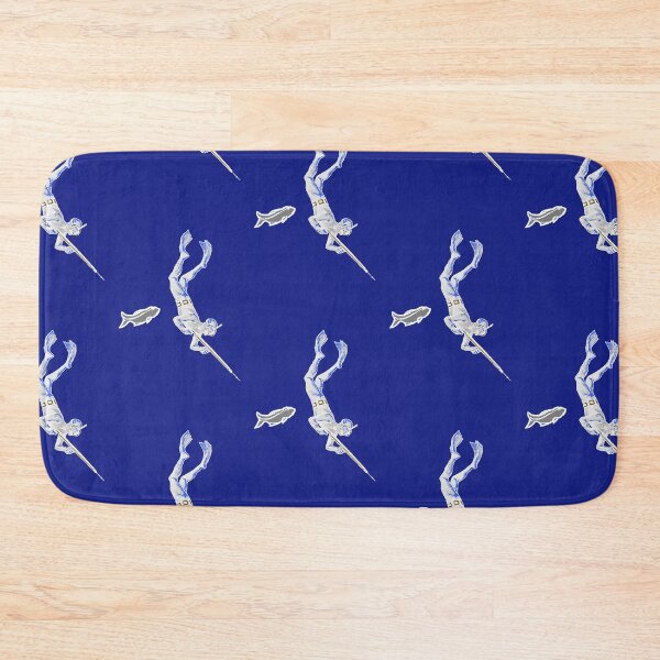 Item preview, Vintage Spearfishing Diver Underwater with Speargun and Fish URM designed and sold by urmaddad.