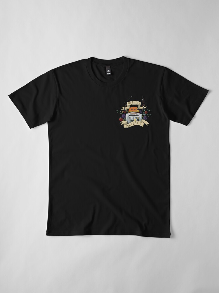 Imagen 4 de 6, Camiseta premium con la obra Amenaza pública, diseñada y vendida por perc-nerd.