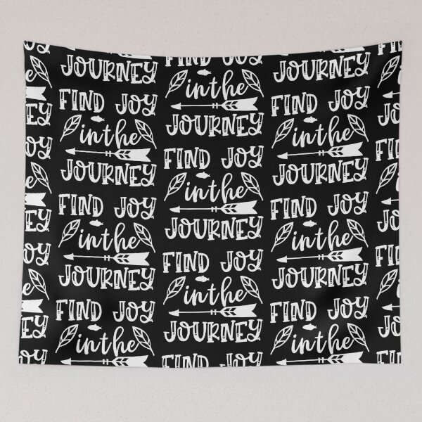 Item preview, Find Joy in the Journey Adventure Awaits le Mountain Hiking Camping Tree Mountains Tent Art Design Happy Apparel Essential Inspiration Joy Mood Funny designed and sold by DesignByHeartUK.