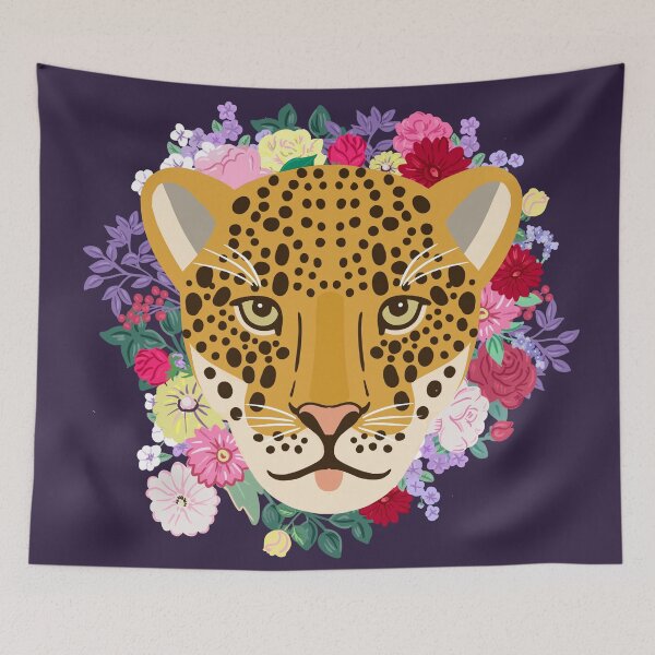 Item preview, Flowered Leopard designed and sold by taika tori.
