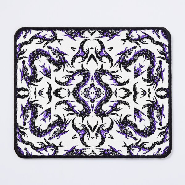 Item preview, Purple And Black Metallic Mythical Dragon Chinoiserie designed and sold by DesignLust.