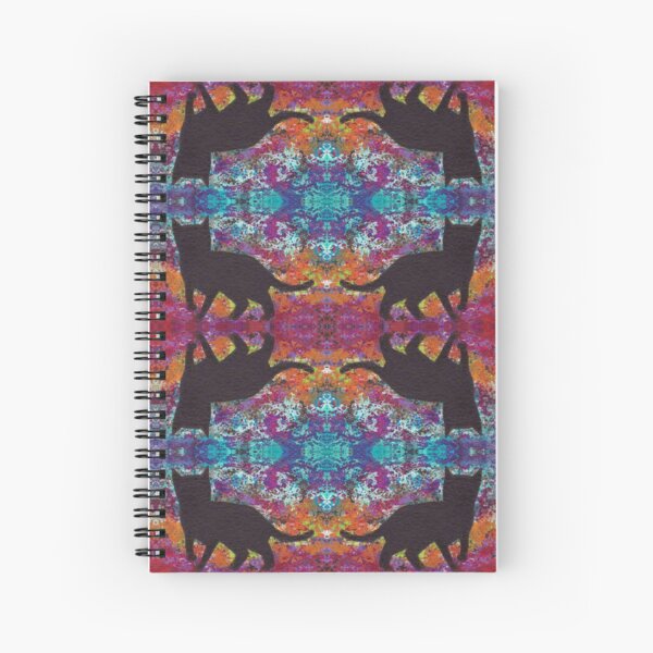 Bohemian Black Cat Spiral Notebook