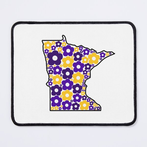 Item preview, Minnesota Groovy Flowers Purple Gold designed and sold by ehalverson101.