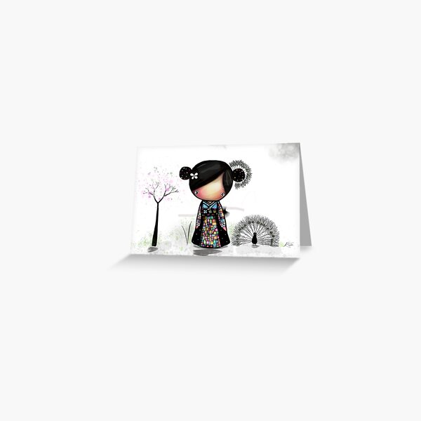 patchwork kimono Greeting Card