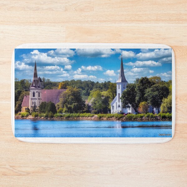 Item preview, Two Famous  Churches in Mahone Bay designed and sold by kenmo.