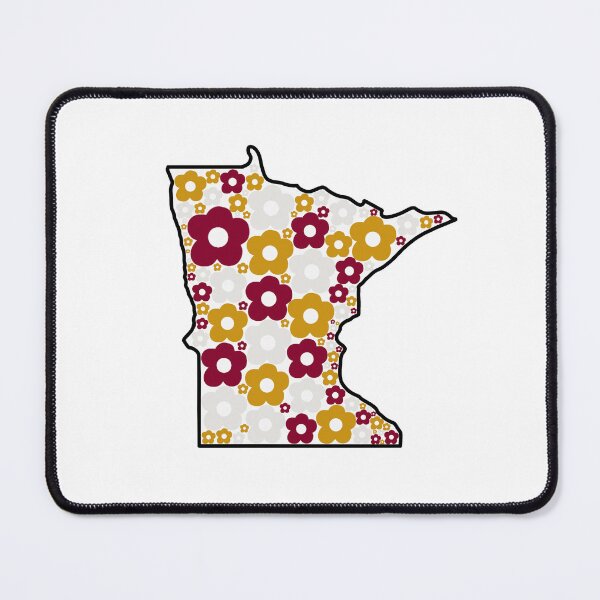 Item preview, Minnesota Groovy Flowers Maroon and Gold designed and sold by ehalverson101.