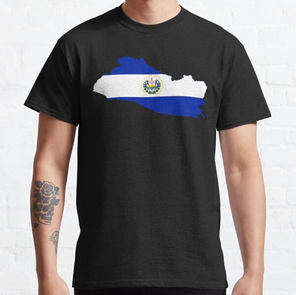 Mapa Bandera de El Salvador Camiseta clásica