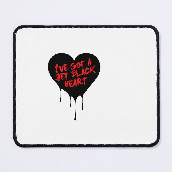 Item preview, 5 SOS Jet Black Heart black designed and sold by halfaheart.
