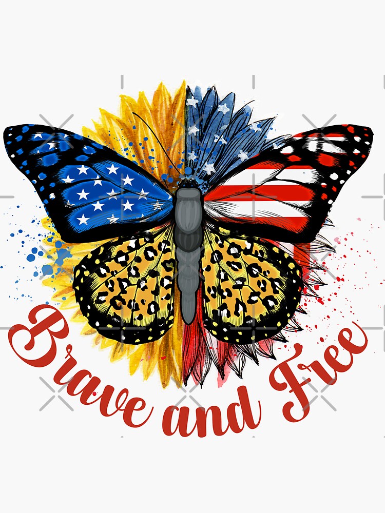 4th of July Butterfly  Sticker for Sale by HappyLifeCreate