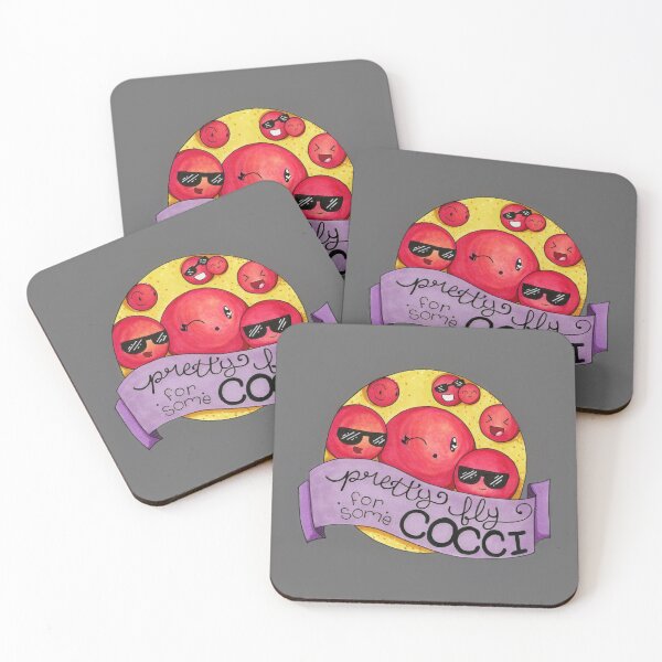 Item preview, Pretty Fly for Some Cocci Microbiology Illustration designed and sold by ChubbyWorm.