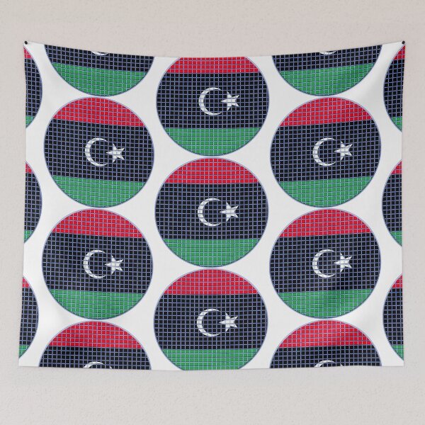 Item preview, Libya Flag Rounded - Squares Pixel  designed and sold by MoonElite.