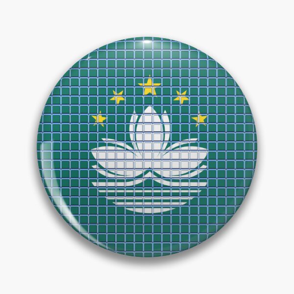Item preview, Macau Flag Rounded - Squares Pixel  designed and sold by MoonElite.