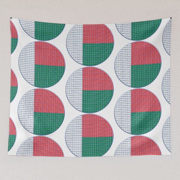 Item preview, Madagascar Flag Rounded - Squares Pixel  designed and sold by MoonElite.