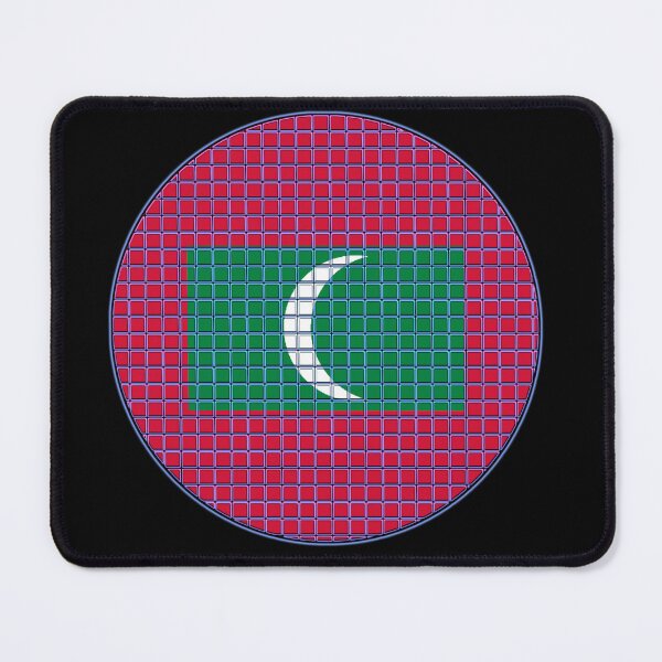 Item preview, Maldives Flag Rounded - Squares Pixel designed and sold by MoonElite.